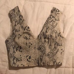 Snake skin crop top